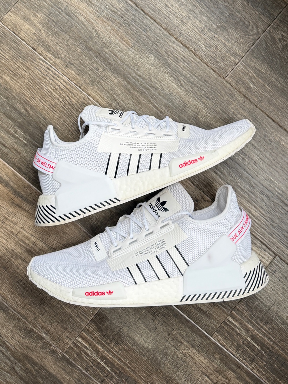 adidas NMD_R1 V2 'White Black Scarlet' JD Sports Exclusive 12